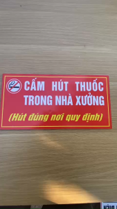 Bảng Cảnh Báo An Toàn No Smoking - Formex 5 Ly (5mm) Cứng Cáp - Nội Quy Khu Vực Sản Xuất Nhà Xưởng Quán Cafe Sắc Nét