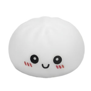 Bandai | Aesthetic LED Bun: Glowing Bubble Spitting Squeeze Toy Realistic Food Ornament Solid Gel Sensory Stress Reliever Gift