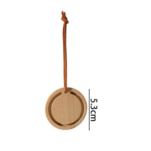 2PCS Wood Aromatherapy Diffuser Car Rearview Hanging Essential Oil Fragrance Diffuser Natural Wooden Pendant Interior Styling Decor