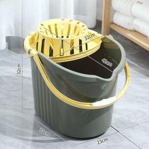 Thickened Large Size Household Mopping Bucket with Wheels Manual Old Style Squeezing Water out Bucket for Floor Cleaning