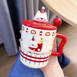 LUXIAOSHI | Stylish Practical Ceramic Mug with Lid