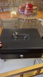 Cash box Portable handheld two tier cash box Cash lockable safe Cash drawer Steel cash box Cash register lock