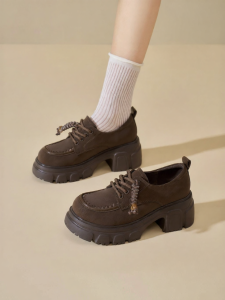 Josiny | Platform Heel Loafer Shoes for Women Fashionable