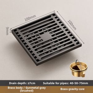 Odor Preventing Floor Drain with Invisible Core