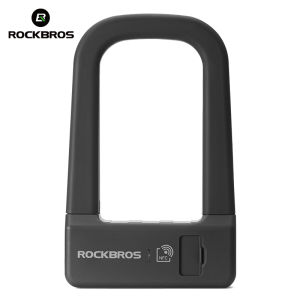 ROCKBROS Smart Lock NFC Anti-theft Safety U-Shape Lock Aluminum Alloy High Strength Waterproof Bicycle E-bike Motorcycle Lock