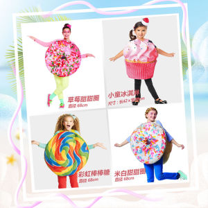 Bị Ma Ám-rỗng Pizza Bánh Rán Trẻ Em Sáng Tạo Trình Diễn Trang Phục Cho Halloween Mẫu Giáo Thực Phẩm Trái Cây Quần Áo Xe Dâu Kem Chocolate