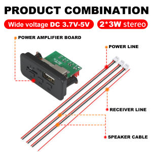 6W Amplifier DIY MP3 WMA WAV APE FLAC Decoder Board 5V 3W Bluetooth 5.0 Call Recording USB TF FM Radio Mp3 Music Player Speaker
