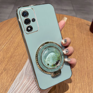 Oppo A93s Silicone Phone Case Full Cover Anti-Fall Soft Shell with Stand Womens Fashion Protective Cover for 5G Mobile Phones