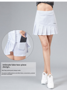 Xidida Quick-Drying Breathable Sports Half Skirt for Women Compressive Moisture Absorption Ideal for Running Yoga Fitness