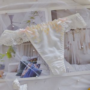 Quần Lót Nữ Ren Thêu Gợi Cảm Ice Silk Low Waist T-Clip Quần Lót Nữ Mùa Thu Đông Pure Desire Quần Lót Ren Thêu Mới Cho Bé Gái