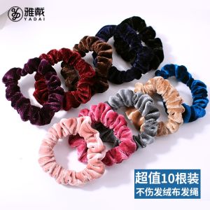 Elegant Womens Velvet Hair Ties High Elasticity Hair Bands Hair Bands for Ponytail Fresh out Fashion Hair Accessories