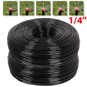 Polocat 1/4" Watering Hose Drip Pipe 4/7mm Gardening Micro Irrigation System Black Garden Watering System For Greenhouses10M/20M/30M