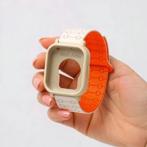Silicone Case+Magnetic Strap for Redmi Watch 5 Active/Lite Protective Cover Bumper Two Tone Sport Soft Band for Redmi 5 Lite/Act