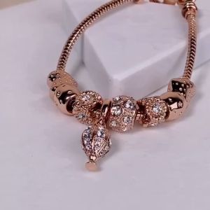 Her Jewellery Palloncino Charm Bracelet - Luxury Crystal Embellishments plated with 18K Gold