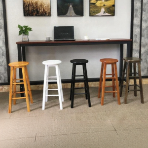 Modern Minimalist Bar Stool Solid Wood