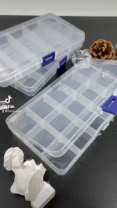 Hộp Nhựa Chia Ngăn Đựng Trang Sức Phụ Kiện 10/ 15/ 24 / 36 Ngăn Tiện Lợi - Hộp Đựng Charm Đá Và Đồ Trang Trí Nail