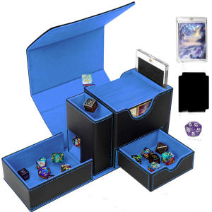 การ์ดกล่องหน้าต่างการ์ดใหม่ PU หนังเปิดหน้าต่างกล่อง Dice Tower 120 + กล่อง Commander เกม King