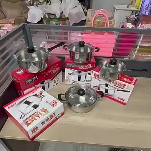 [CS]พร้อมส่ง🚗หม้อ-5ใบ/ชุด หม้อสแตนเลส มีฝาปิด ทนความร้อน ปลอดภัยใช้งานสะดวก วัสดุคุณภาพสูงไม่เป็นสนิม การใช้งานมัลติฟังก์ชั่น ﻿