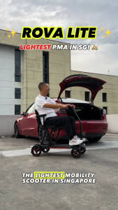 MOBOT SG OFFICIAL | ROVA Lite 4 Wheel Lightweight Mobility Scooter | 24V 10AH | 20km | Modern Lightweight Mobility Scooter | LTA Compliant