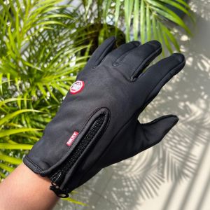 Sarung Tangan Motor Zipper Waterproof dan Touch Screen Anti Slip / Glove Pengendara Anti Air Layar Sentuh