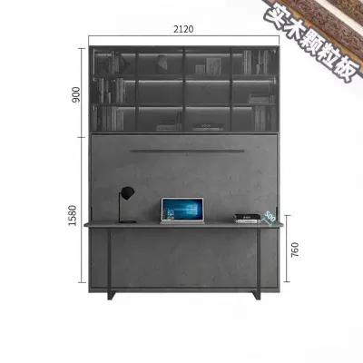 Foldable Wall Bed with Desk Function Multi-functional Hidden Bed