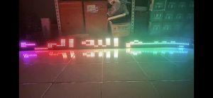 Strobo teks 7 baris 100-220cm DC 12V/24V Kaligrafi BISSMILLAH