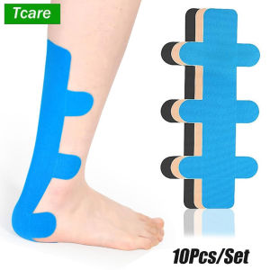 10Pcs/Set Breathable Kinesiology Achilles Tendon Tape Provide Support for Ankle Achilles Tendon Ligament Elastic Athletic Tape