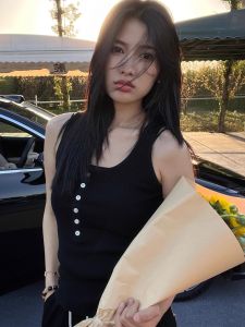 Áo Ba Lỗ Không Tay Cổ Tròn Bằng Lụa Tơ Tằm Rộng Rãi Mùa Hè 2025 Thời Trang Đa Năng Cho Nữ Phong Cách Mỹ Cổ Điển