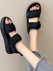 2023 Summer New Womens Sporty Sandals Casual Fashion Outdoor Wear Platform Thick Bottom Slip-On Beach Thong Shoes