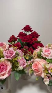 แจกันดอกไม้ประดิษฐ์ ทรงกลม งานพิธี ตั้งโต๊ะประดับ ตกแต่งบ้าน