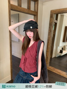 Elegant Cross Cord Sleeveless Vest