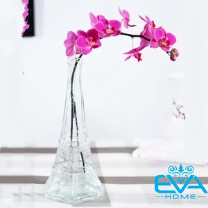 Bình Thuỷ Tinh Decor Mẫu Lọ Hoa Hình Tháp Paris Size Lớn Tặng Kèm Dây Bố Tự Trang Trí