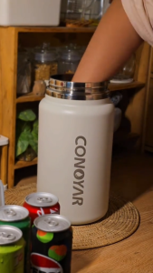 กระติกน้ำ เก็บอุณหภูมิ เก็บความเย็น ขนาด2800/4000ML แก้วอุณหภูมิความร้อน เย็นขนาดใหญ่ สแตนเลส304 พร้อมหูหิ้ว+หลอด ขวดน้ำ