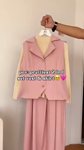 ZOE ARISAH Evasha Adrana Woman blazer Vest Set Formal Casual Office Wear Baju Set Seluar Suit Pants Cotton ZOE ARISSA