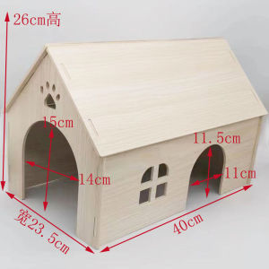 Miễn Phí Vận Chuyển Cực Lớn Nhà Gỗ Cho Chinchilla Chuột Lang Sóc Trang Trí Đồ Cho Thú Cưng Chuột Lồng Phụ Kiện