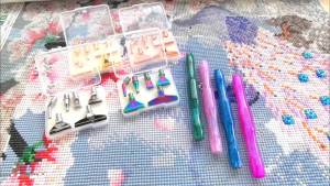 1Set 5D Resin Diamond Painting Pen With Metal Replacement Pen Heads Multi Placers Point Drill Pens for DIY Diamond Nail Art Tool