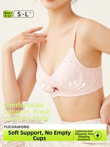 Comfortable Wirefree Gathering And Side Supporting Bra