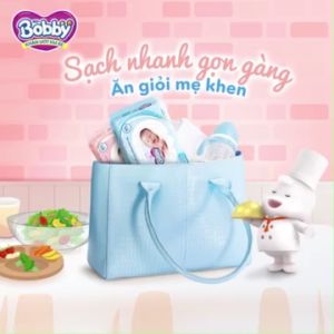 Khăn ướt Bobby care không mùi/có mùi gói 100/80 tờ