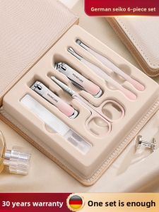 IMLUCKY | Ladies Nail Clipper Set Single Earwax Spoon Nose Hair Trimmer High End Material Imported From Germany Nail Care Kit