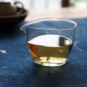 Japanese Style Thickened Glass Public Cup High Temperature Resistant Gongfu Tea Set Water Drop Public Cup Transparent Glass Cup