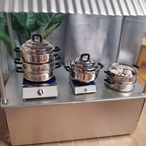 DIY หม้อซุปรุ่นสามชั้น Steamer Kitchen Miniature อาหาร Playset สําหรับอายุ 12 ปีขึ้นไปจากจีนแผ่นดินใหญ่