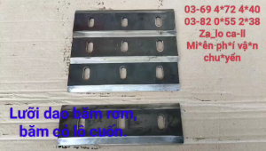 Lưỡi băm cỏ rơm lô cuốn dài 22cm rộng 75cm dày 0.5cm