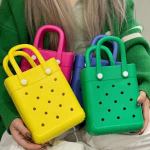 EVA Waterproof Mini Beach Tote Bag Travel Bags Sandproof  Small Size Handbag for Sports Gym Travel Market Outdoor