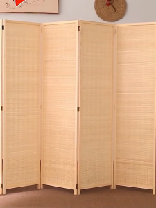 Quick delivery👍bamboo screen partition divider Japanese style corridor restaurant partition 4PCS Screen Folding Folding mobile decoration 屏风 隔断