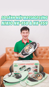 Máy massage lưng Nikio NK-158 - Thiết bị kéo giãn cột sống lưng Công nghệ 5in1 massage giảm đau nhức lưng