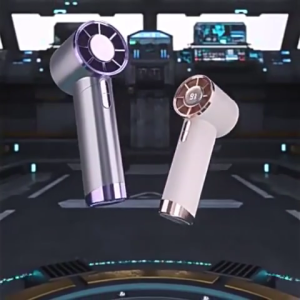 พัดลมพกพา USB พัดลมมือถือ 100 ระดับ ปรับความเร็วได้  Type-Cชาร์จเร็ว จอแสดงผล LED เสียงเงียบ