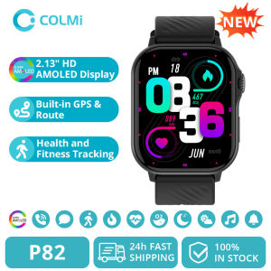 2025 COLMI P82 GPS Smart Watch 2.13" AMOLED HD Display Built-in GPS Men Women Smartwatch Bluetooth Calling For Xiaomi Phone