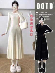 Đầm Cho Bà Bầu Mùa Thu Đông Đầm Cho Bà Bầu Bú Ống Dài Tay Dệt Kim Dáng Ôm Đa Năng Cho Bà Bầu Bú Ống Ra Ngoài