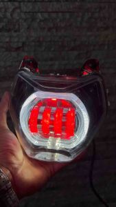 Mengenal Lampu Depan KLX BF DTRACKER Costume Biled Projie
