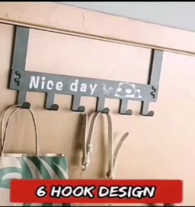 iPii Over The Door Clothes Hanger Door Hook  Rack Hanger Door Hanger Rack Storage With 6 Heavy Duty Hook